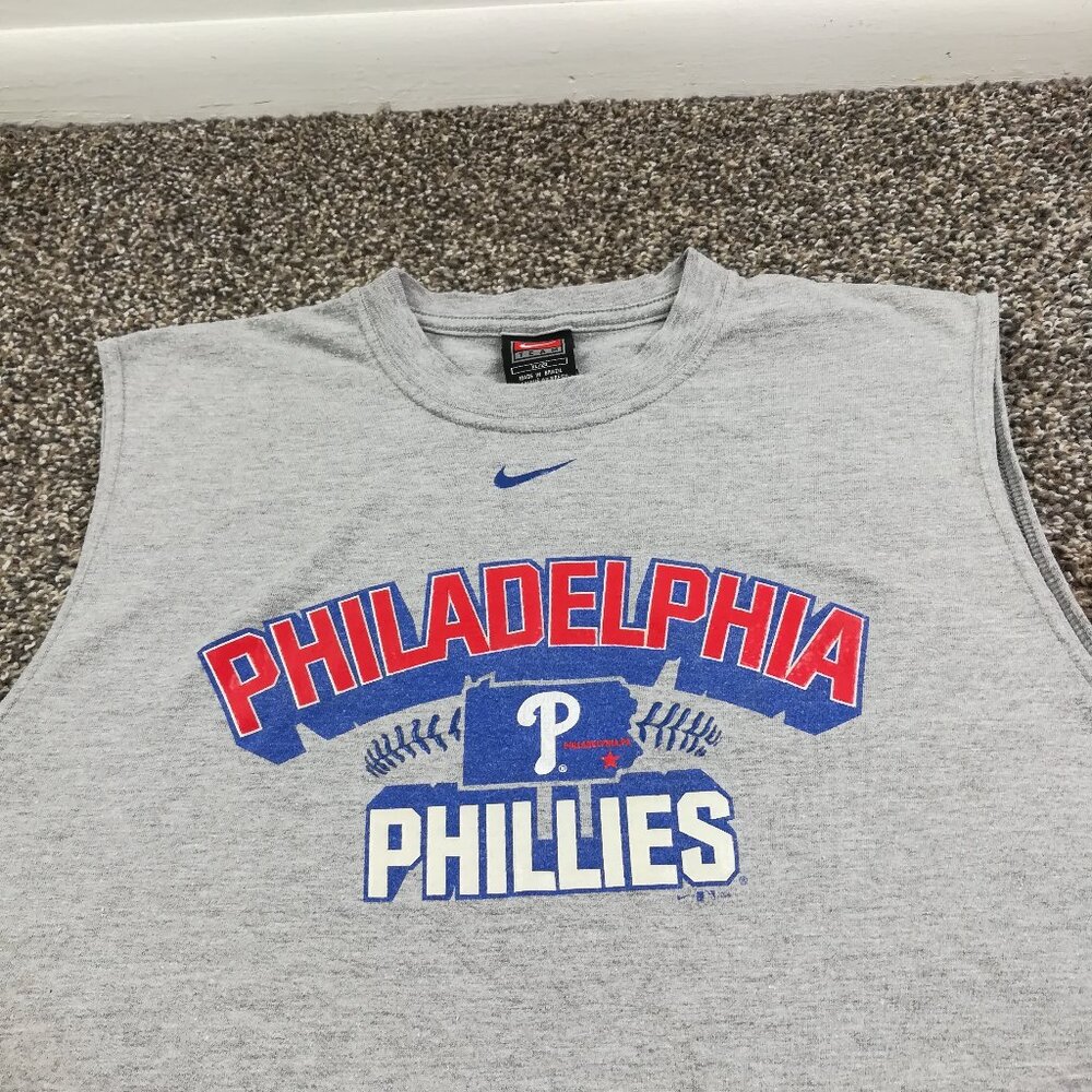 Vintage 2004 Philadelphia Phillies Shirt Nike Center Swoosh Mens Small / Medium